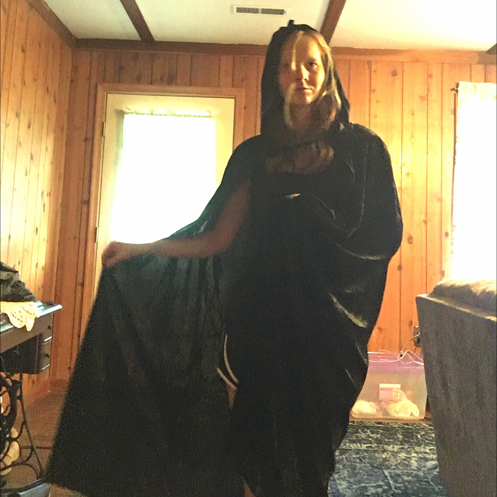 Hooded Velvet Robe